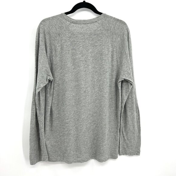 EVERLANE *FLAWED* Men's Gray 100% Cotton Long Sleeve Crew Neck T-Shirt Medium - Picture 2 of 5